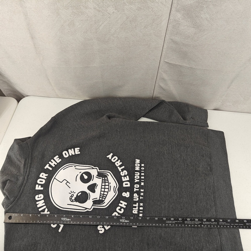 Call of Duty Skull Graphic Hoodie Dark Grey Men's Size M Gaming‎ Apparel - Picture 10 of 12